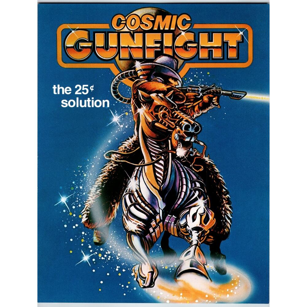Cosmic Gunfight Pinball Machine FLYER Original 1983 Retro Sci-Fi Game 8.5" x 11"